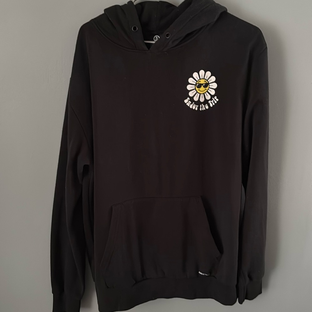 Amnesia Men’s Have a Nice Trip Hoodie Black Size Large